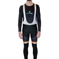 COLLANT CYCLISTE ORANGE ÉVASION+ - AUTOMNE - HOMME cuissard long homme GT-Cycle Outdoor Store XS Avec Bretelles