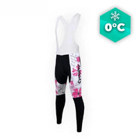 COLLANT CYCLISTE POUR FEMMES HIVER - FLEURS PASSION Collant automne femme CycloPro Avec XS