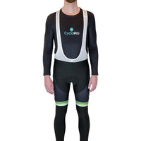 COLLANT CYCLISTE VERT ÉVASION+ - AUTOMNE - HOMME cuissard long homme GT-Cycle Outdoor Store XS Avec Bretelles