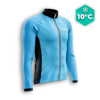 MAILLOT LONG DE CYCLISME AUTOMNE BLEU - SPEED+ maillot automne cyclisme GT-Cycle Outdoor Store S