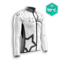 MAILLOT LONG DE CYCLISME AUTOMNE BLANC - STAR+ maillot cyclisme automne GT-Cycle Outdoor Store S