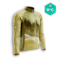 MAILLOT LONG DE CYCLISME HIVER JAUNE - SNOW+ Maillot thermique homme GT-Cycle Outdoor Store S