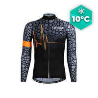 MAILLOT LONG DE CYCLISME ORANGE - AUTOMNE - PULSATION+ Maillot long pour homme GT-Cycle Outdoor Store S
