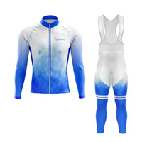 TENUE CYCLISTE AUTOMNE HOMME BLEUE - CRISTAL+ tenue cyclisme homme CycloPro XS