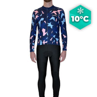 Tenue cycliste automne Rose et bleue - Origami tenue cyclisme homme GT-Cycle Outdoor Store Avec XS