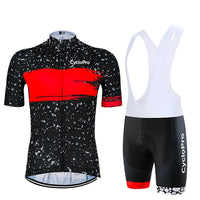tenue cycliste ete galaxy rouge