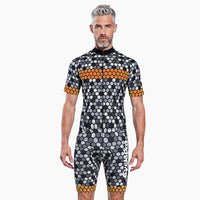 tenue cycliste ete atmosphere orange