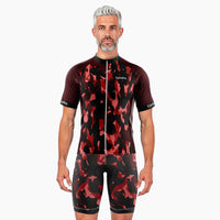 tenue cycliste ete militaro rouge