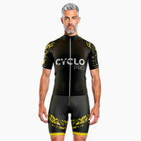 tenue cycliste ete cyclo jaune