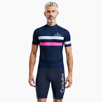 tenue cycliste ete elegance rose blanc