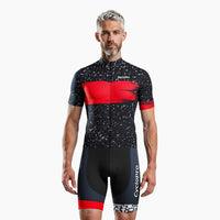 tenue cycliste ete galaxy rouge