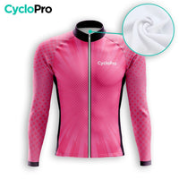 MAILLOT LONG DE CYCLISME AUTOMNE ROSE - SPEED+ maillot automne cyclisme GT-Cycle Outdoor Store