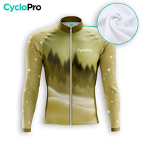 MAILLOT LONG DE CYCLISME HIVER JAUNE - SNOW+ Maillot thermique homme GT-Cycle Outdoor Store