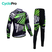 TENUE CYCLISTE AUTOMNE VERTE - DIRTY+ tenue de cyclisme CycloPro Sans XL