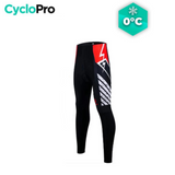 Tights de bicicleta de inverno vermelho - Comfort+ - Destocking