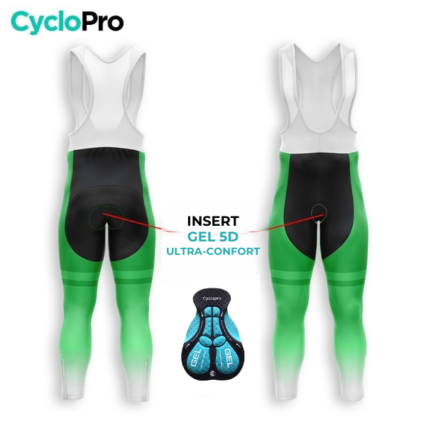 Roupa de ciclismo de inverno Man Green - Trace+