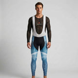 Homem de outono / ciclista azul - neve+
