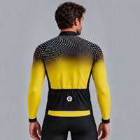 MAILLOT LONG DE CYCLISME HIVER JAUNE - DIMENSION 1