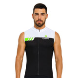 Maillot Cyclisme sans manches Noir et Blanc Performance