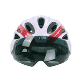 casque velo visiere blanc et rouge adventure