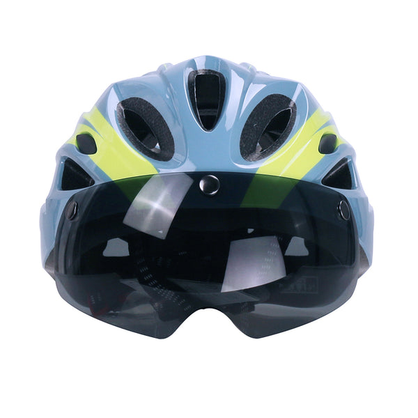 casque velo visiere bleu et jaune adventure 2
