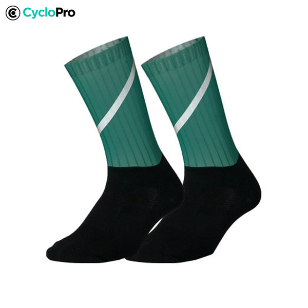 chaussettes cyclisme Pro Max turquoises 1