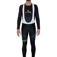 COLLANT CYCLISTE VERT LIBERTY+ - HIVER collant thermique homme GT-Cycle Outdoor Store XS Avec Bretelles 