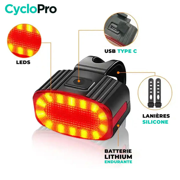 kit lampe velo arriere