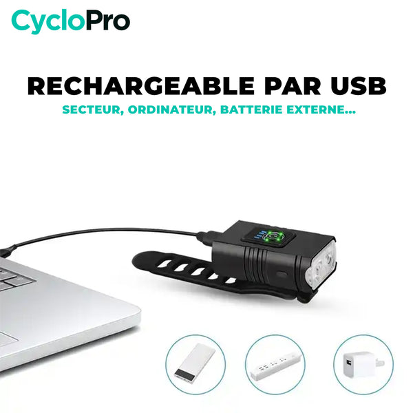 kit lampe velo usb