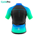 maillot cyclisme azure dos