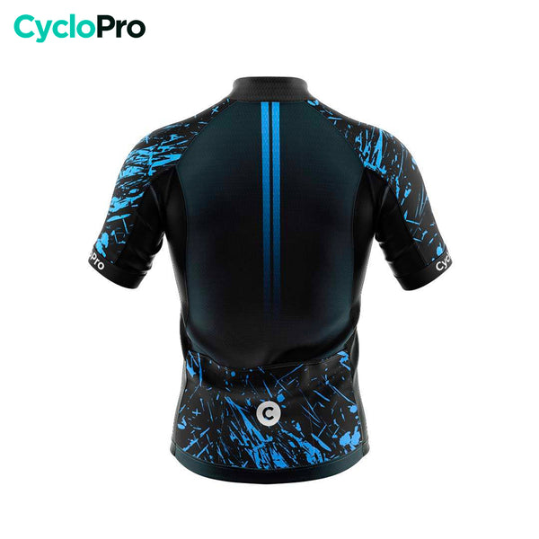 maillot cyclisme bleu cyclopro dos