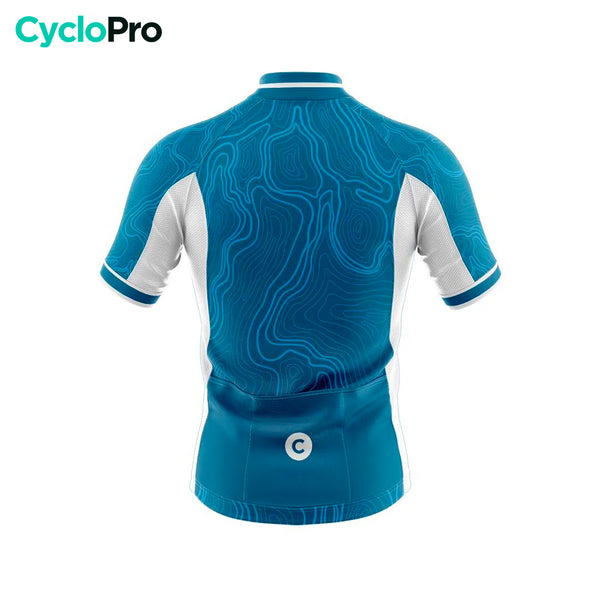 maillot cyclisme bleu fluidity dos