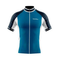 maillot cyclisme bleu uni