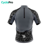 maillot cyclisme gris wave dos