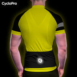 maillot cyclisme jaune eklips homme dos