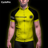 maillot cyclisme jaune eklips homme