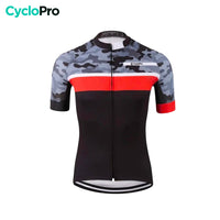 maillot cyclisme rouge camoride