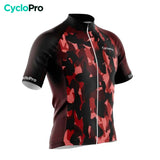 maillot cyclisme roug militaro 34