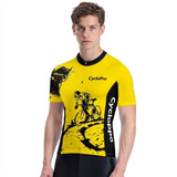 Maillot Cyclisme Route Jaune - Vintage