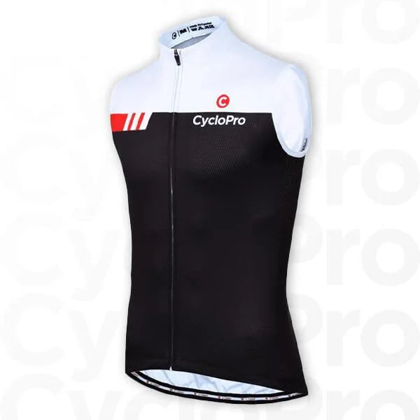 Maillot Cyclisme sans manches Noir et Blanc - Performance maillot cyclisme sans manches GT-Cycle Outdoor Store Liseré Rouge 4XL 