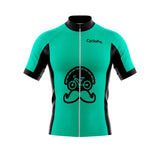 maillot cyclisme turquoise fleur de lage