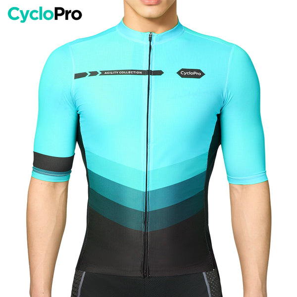 maillot de cyclisme agility bleu ciel 2