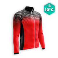 MAILLOT LONG DE CYCLISME AUTOMNE ROUGE - DIMENSION+ maillot automne cyclisme GT-Cycle Outdoor Store S 