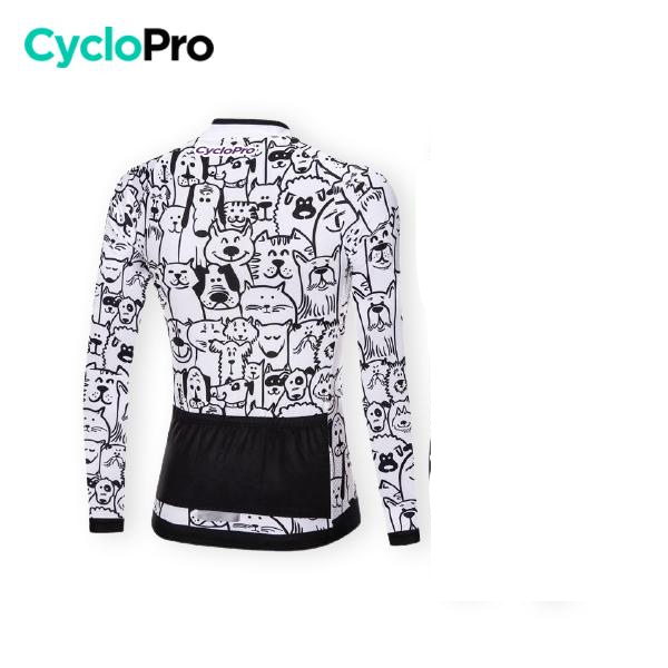 Jersey de bicicleta feminina de inverno - animais de estimação+ - Destocking