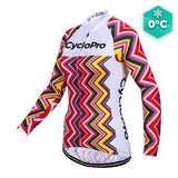 MAILLOT LONG DE CYCLISME ROSE - HIVER - MOSAIQUE+ maillot thermique femme GT-Cycle Outdoor Store XS 