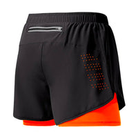 short running homme orange