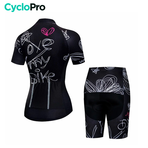 tenue cyclisme ete femme drawing dos