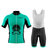 Roupa de ciclismo turquesa - flor de idade