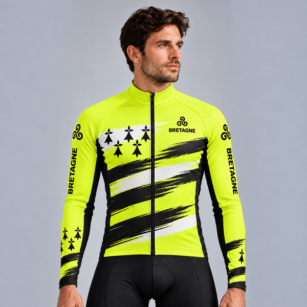 Tenue cycliste hiver Jaune Fluo - Bretagne 2