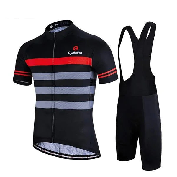 Tenue de Cyclisme - Racing+ Tenue de cyclisme été GT-Cycle Outdoor Store Noire - Rayure rouge S 